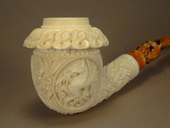 SMS Meerschaums - Calabash Deluxe w/ Dragon (002) by Sevket