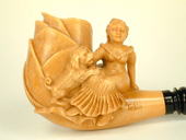 SMS Meerschaums -  Lady with Dog by Tekin
