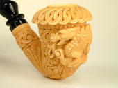 SMS Meerschaums - Calabash Deluxe w/ Dragon by Tekin