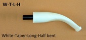 Royal Flush - Stem -White-Taper-Long-Half bent by Erik Nording