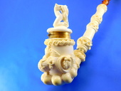 SMS Meerschaums - Private Collection - Saxaphone -  Marine Corps by Artist Ismael