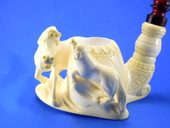 SMS Meerschaums - Private Collection - Stallion & Dog (02) by Omer Ikibas